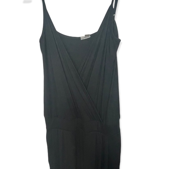 Asos Design Cami Wrap Front Jersey Jumpsuit with Peg Leg, Black, 2 Tall - Picture 6 of 9